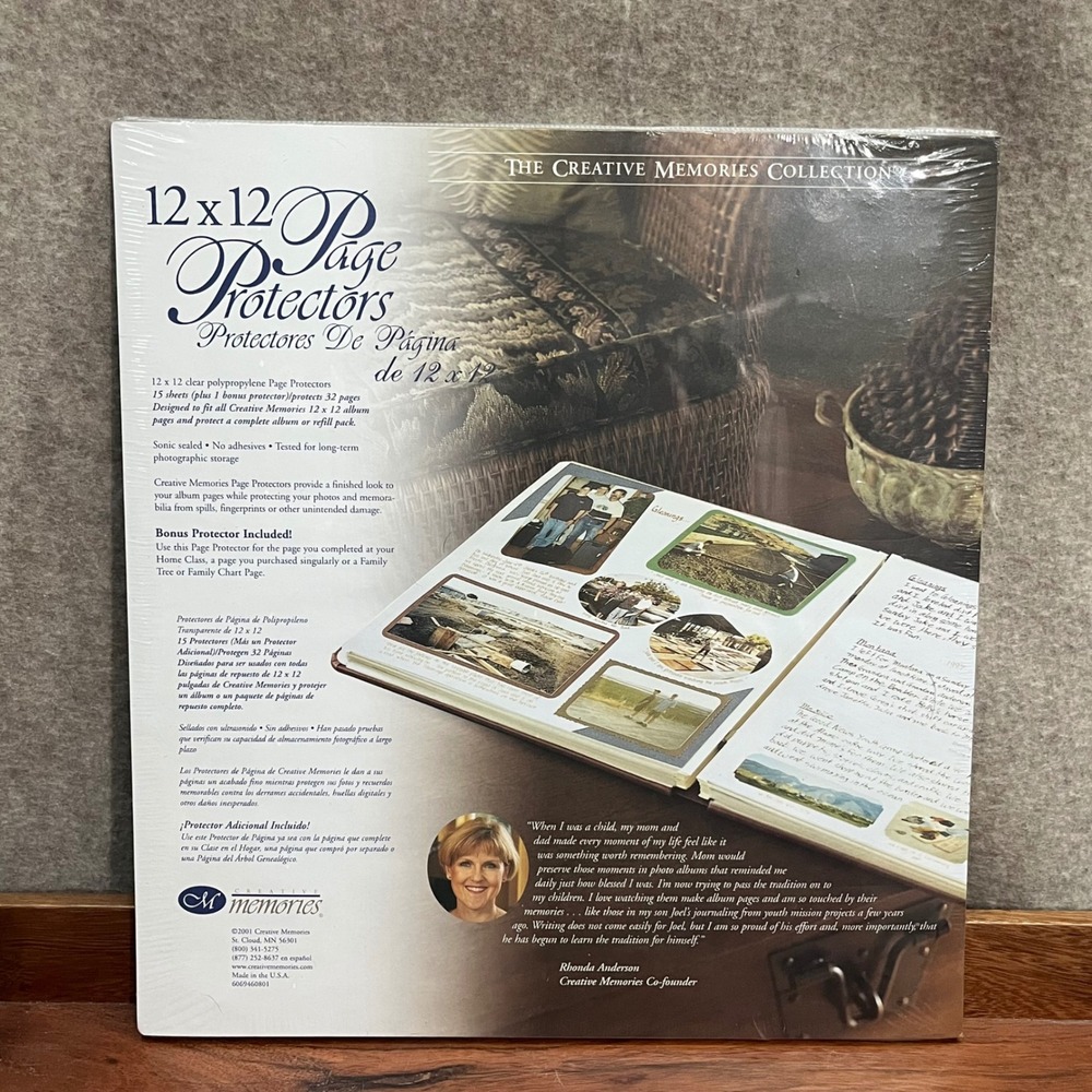 Creative Memories 12x12 Sealed 2001 Lot of 3 Page Protectors 16 Sheets Old Style